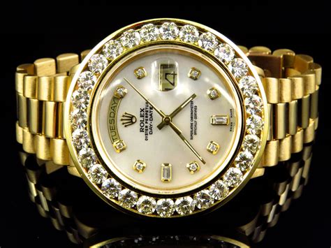 solid gold rolex with diamonds.